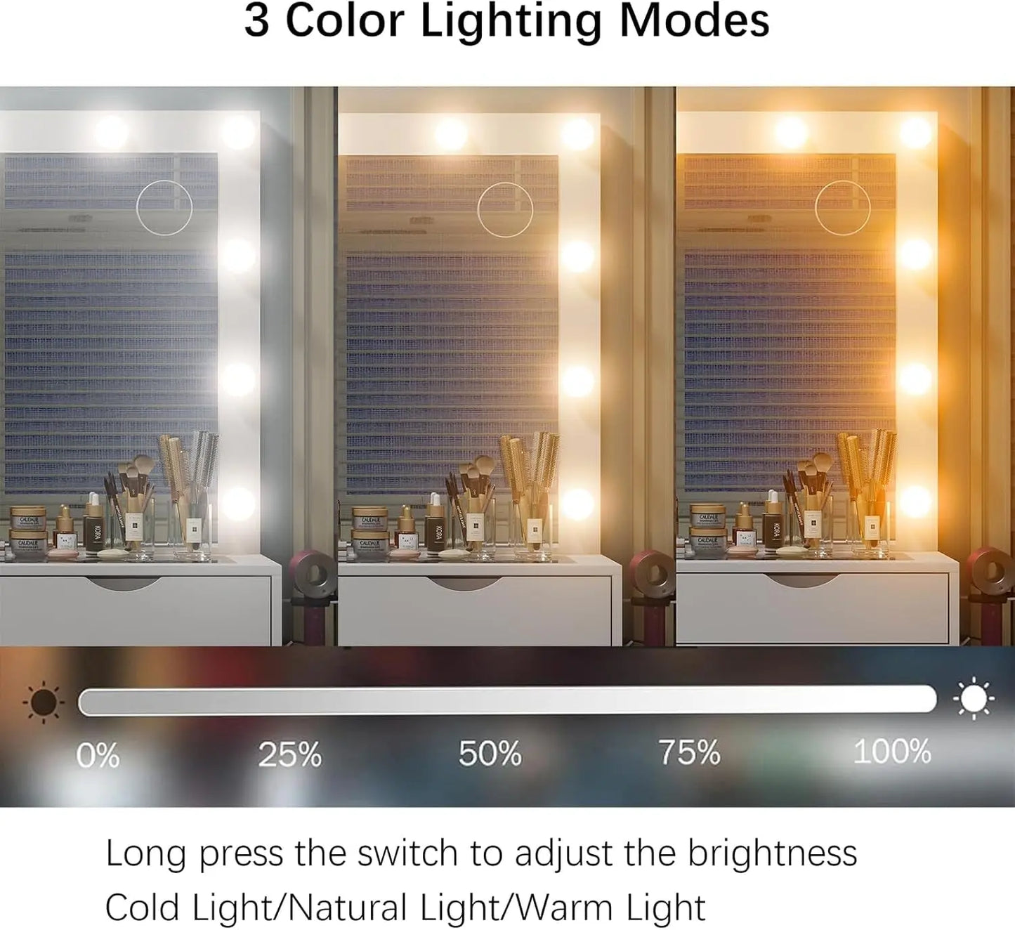 {{Pink Illuminated Vanity Desk With Premium LED Mirror}} {{Product vendor}}