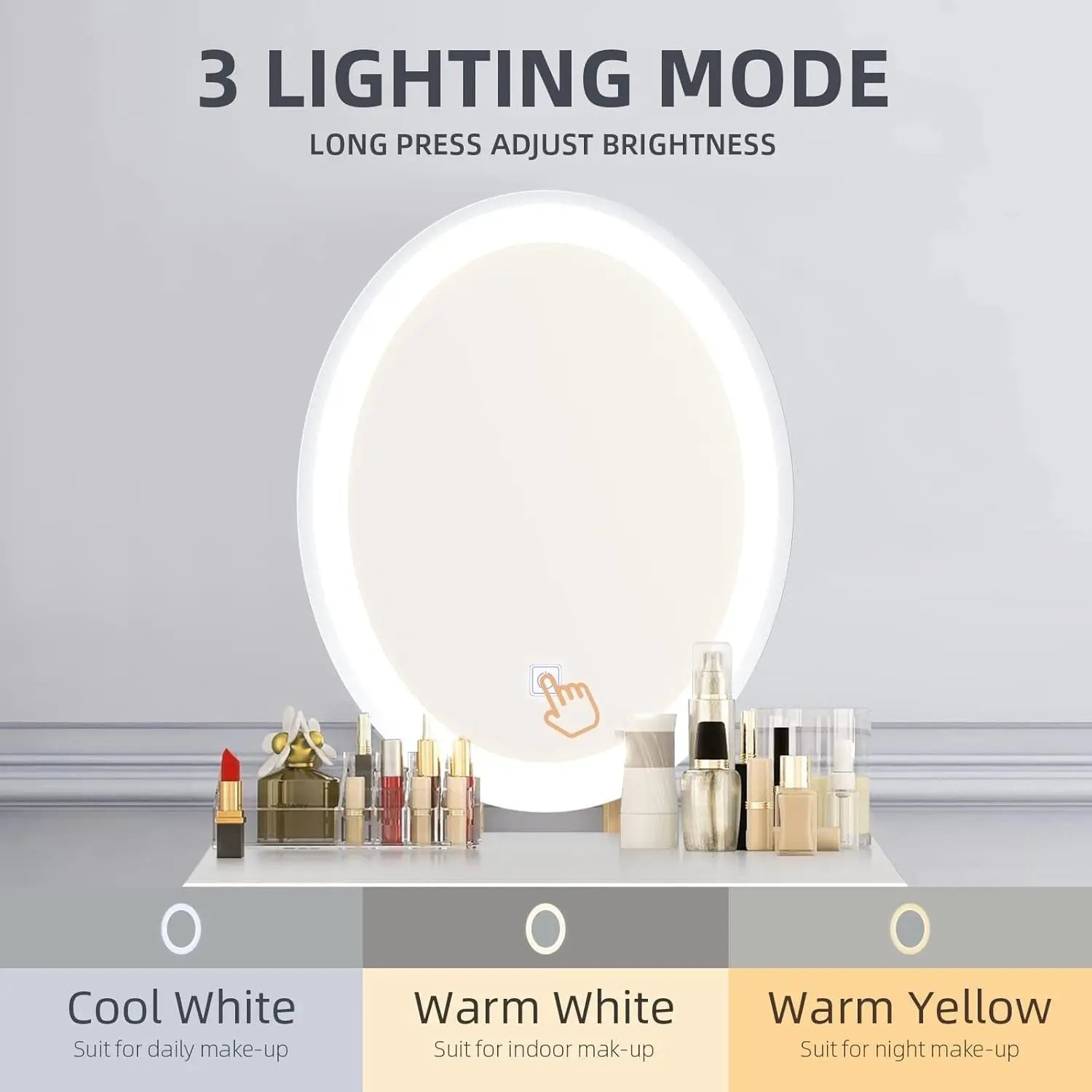 {{Pink Illuminated Vanity Desk With Premium LED  Mirror}} {{Product vendor}}