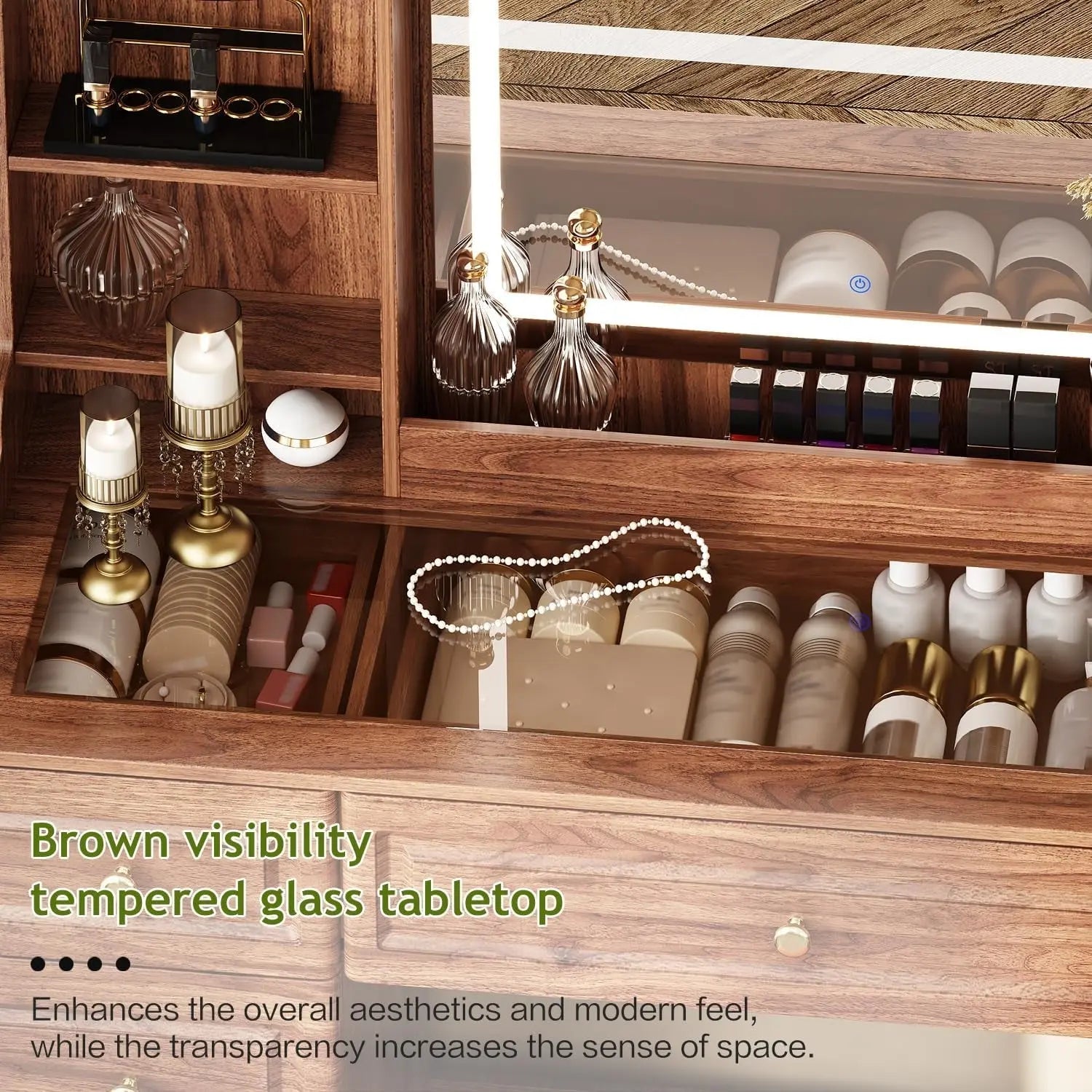 {{Pink Illuminated Vanity Desk With Premium LED  Mirror}} {{Product vendor}}