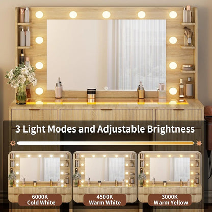 {{Pink Illuminated Vanity Desk With Premium LED  Mirror}} {{Product vendor}}