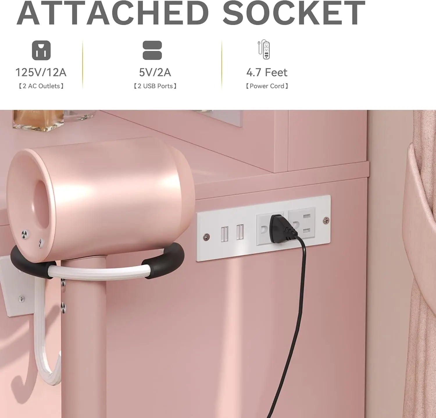 {{Pink Illuminated Vanity Desk With Premium LED  Mirror}} {{Product vendor}}