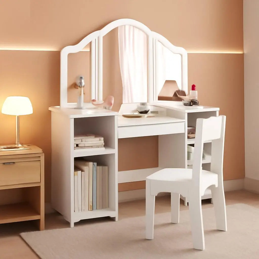 {{Pink Illuminated Vanity Desk With Premium LED  Mirror}} {{Product vendor}}