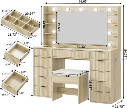 {{Pink Illuminated Vanity Desk With Premium LED  Mirror}} {{Product vendor}}