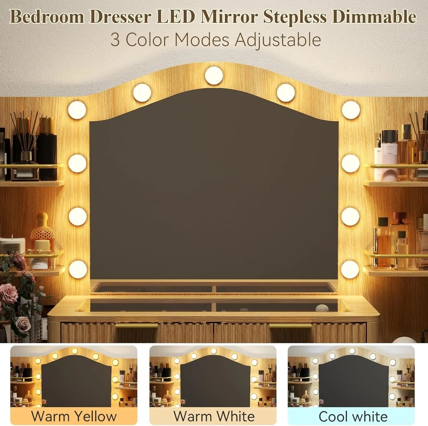 {{Pink Illuminated Vanity Desk With Premium LED  Mirror}} {{Product vendor}}