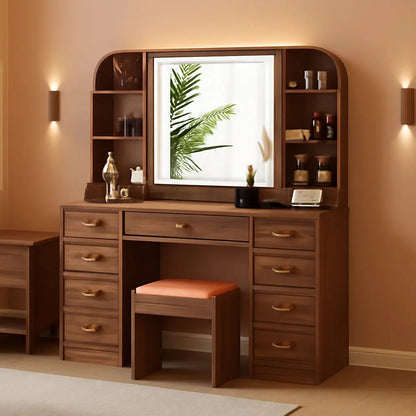 {{Pink Illuminated Vanity Desk With Premium LED  Mirror}} {{Product vendor}}