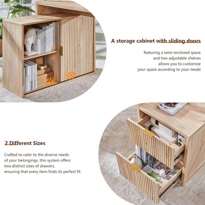 67-Inch L-Shaped Desk With Integrated Power Outlets