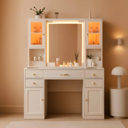 {{Pink Illuminated Vanity Desk With Premium LED  Mirror}} {{Product vendor}}