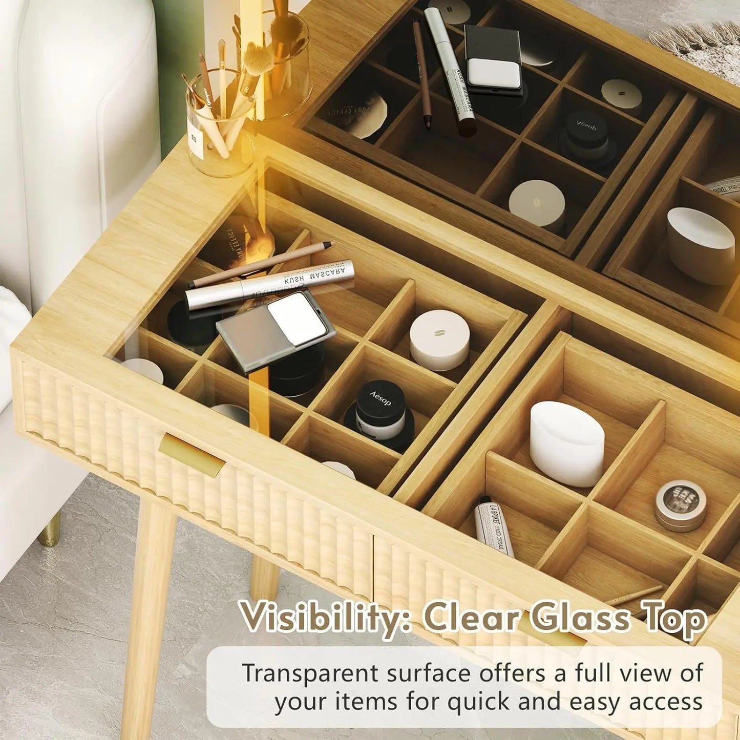 {{Pink Illuminated Vanity Desk With Premium LED  Mirror}} {{Product vendor}}